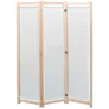 vidaXL Raumteiler 3-teiliger Raumteiler Creme 120 x 170 x 4 cm Stoff, 3-tlg. weiß 4 cm x 170 cm x 120 cm