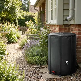 Relaxdays Regentonne 250 l schwarz