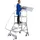 MUNK Podesttreppe eins. begehbar mit Federrollen 2 Stufen 107 cm Aluminium