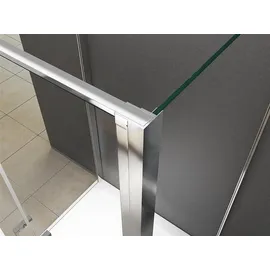 Buylando Nora 80x80x80 cm H: 195 cm U Form Duschkabine Klarglas - Buylando