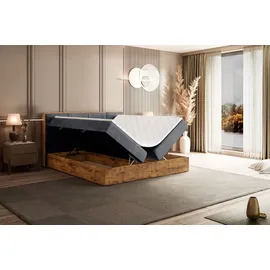 altdecor BOXBETT mit Matratze H4 und Lattenrost - LOLLI8 - 160x200 - Dunkelgrau