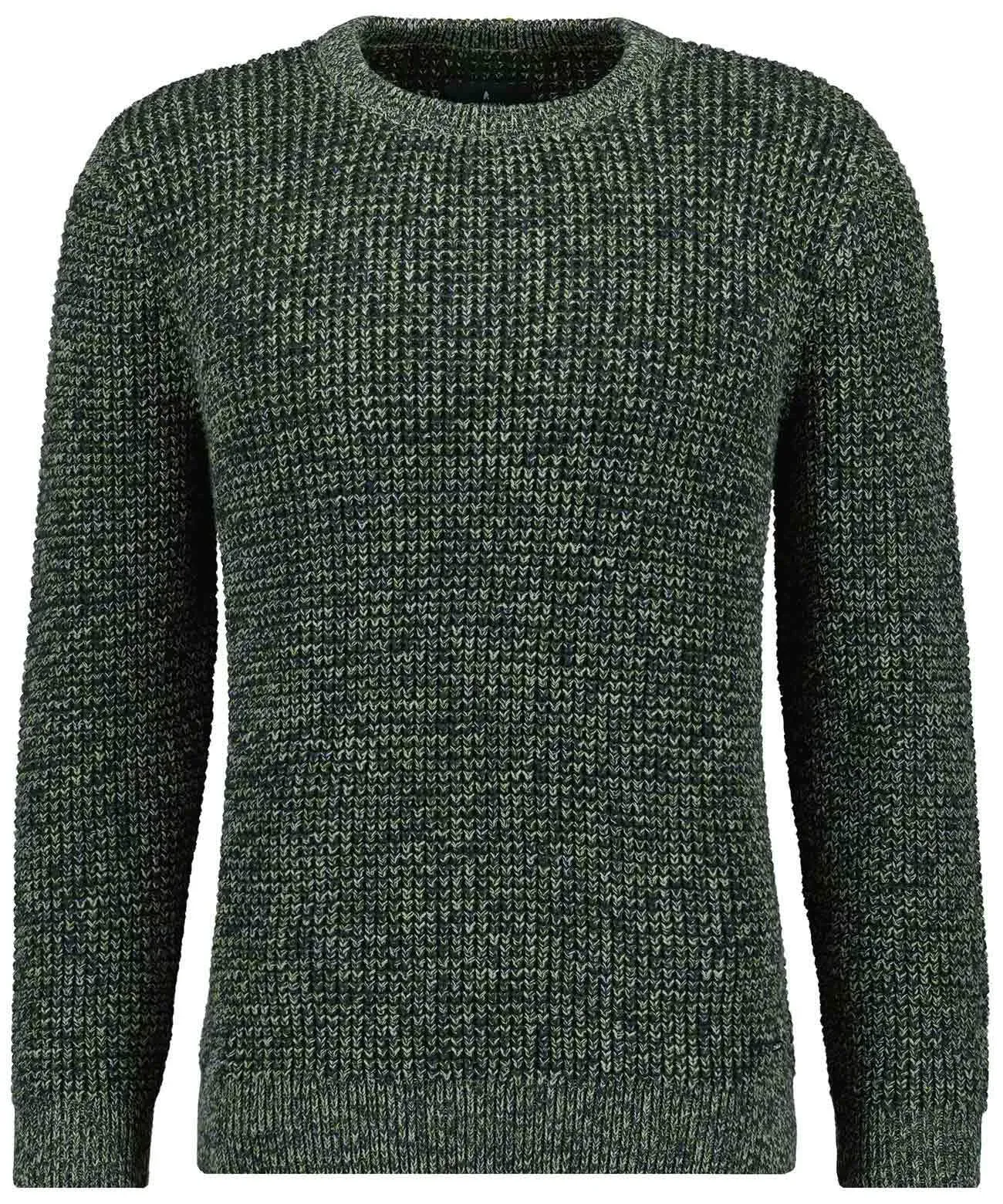 Rundhalspullover RAGMAN, Herren, Gr. 54, grün (dunkelgrün, 393), Strick, 100% Baumwolle, Rundhals, Pullover Rundhalspullover