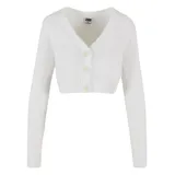 URBAN CLASSICS Ladies Cropped Feather Cardigan white - Gr.: L