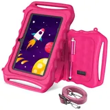 XGODY Lerntablet T702 PRO für Kinder 3GB+32GB Quad-core WLAN6 HD Android 12, 7 Zoll, (1-tlg), 3G Dongle Ready, Datei-Browsing, E-Mail, FM-Radio rosa