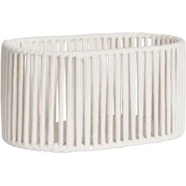 VCM Aufbewahrungskorb Arese 26 x 38 cm 2-tlg. weiß