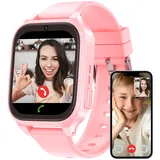 Smartwatch Kinder, 4G Kinder Smartwatch mit GPS mit SIM, Telefon Uhr für Kinder - Schrittzähler, SOS-Funktion, Schulmodus, Wecker, Kamera, 7 Spiele Kinderuhr Geschenke mit für Jungen Mädchen Teenager