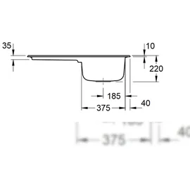 Villeroy & Boch Architectura 50 weiß alpin + Handbetätigung