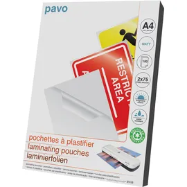 Pavo - Laminierfolien A4 75/80 mic, 100 Stück - Matt