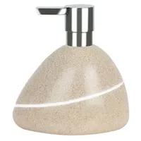 Spirella Seifenspender Etna Flüssigseifen-Spender Polyresin Steinoptik Beige/Weiß 400ml