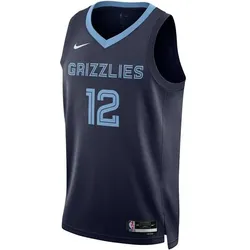 NIKE Herren Fantrikot MEM MNK DF SWGMN JSY ICN 22, COLLEGE NAVY/MORANT JA, XL