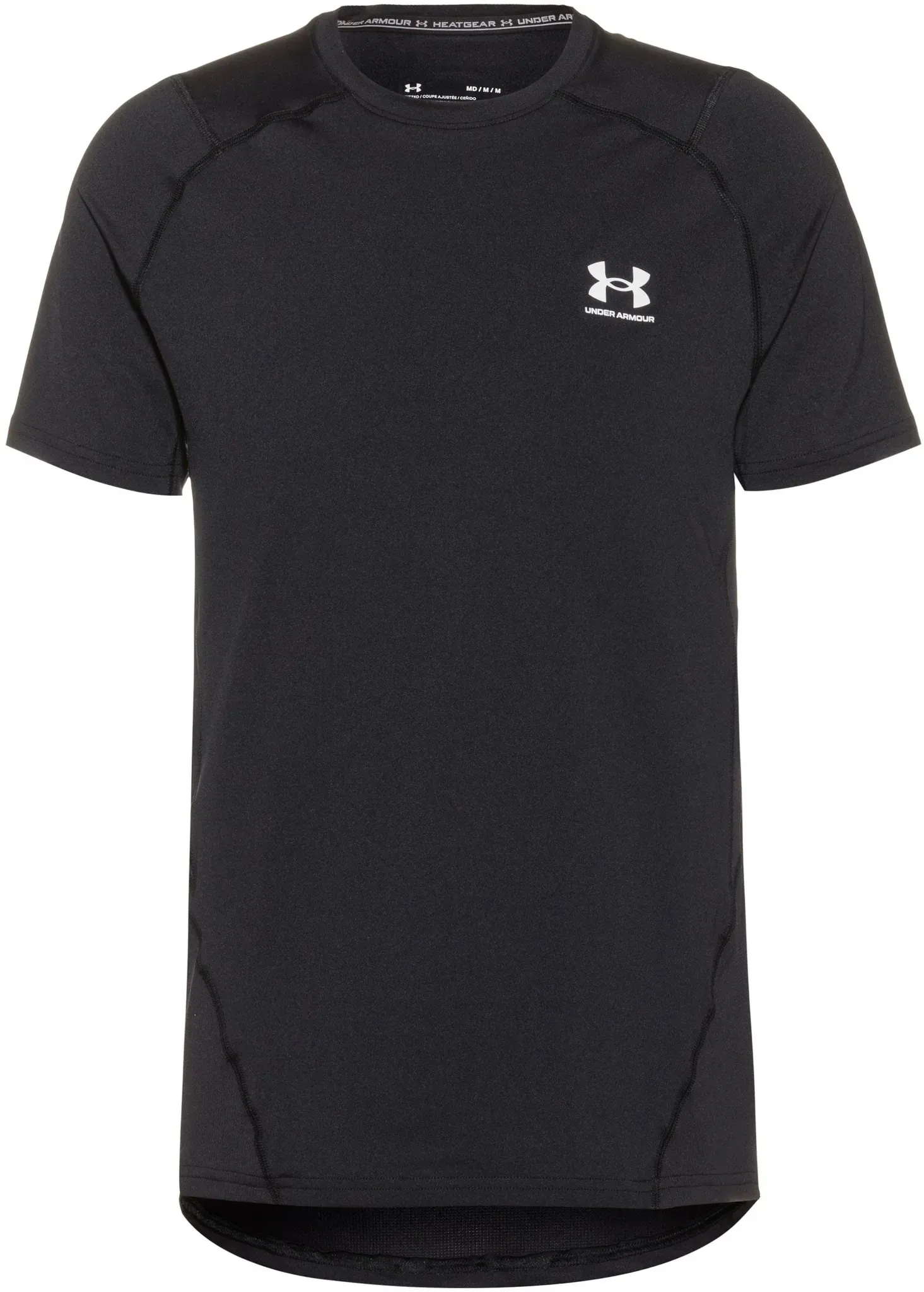 Under Armour Heatgear Funktionsshirt Herren in black-white, Größe XL - schwarz