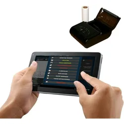 Mobile Kasse für Lieferservice und Dienstleister: BT-Bondrucker, Kassenterminal 10"