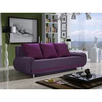 Fun Möbel Sofa Designersofa MIKA 3-Sitzer mit Schlaffunktion Violett