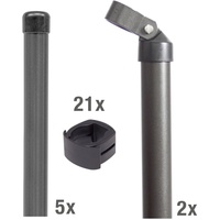 GAH Alberts GAH-Alberts Pfostenset Fix-Clip Pro® für Zaunlänge: 10 m, anthrazit