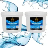 HAF® Langsamlösliche Chlortabletten 20g mit hohem Aktivchlor Gehalt | Chlortabs 20g, 10 kg | L-Tabletten für Desinfektion von Pool, Schwimmbad & Whirlpool - Qualität: Made in Europe - Menge: 2 x 5 kg