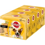 PEDIGREE Portionsbeutel Multipack Adult 4 Varietäten in Sauce mit Huhn, Rind+Leber, Truthahn, Rind+Lamm 4 x 12 x 100g