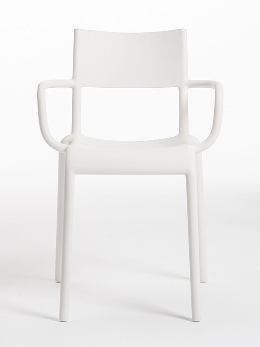 Kartell Armlehnstuhl Generic A weiß, Designer Philippe Starck, 79x52.5x52 cm