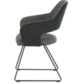 MCA Furniture Newcastle 2er Set Kufenstuhl New Castle ¦ grau ¦ Maße (cm): B: 58 H: 87 T: 59.0