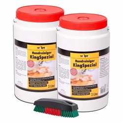 wilpeg® Handcreme Handreiniger KingSpezial 3L+Waschbürste, Handwaschpaste reinigt pflegt