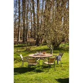 Cinas Ellen Gartentisch Ø 130 x 74 cm Anthrazit/Teak