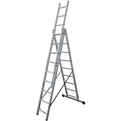 Verwandelbare Aluminium-Leiter 3X9 Sprossen Edm.