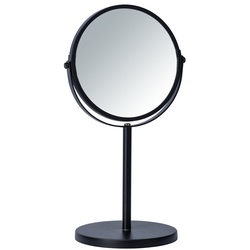 WENKO Kosmetik-Standspiegel Mod. Assisi Ø 17 cm Schwarz Kosmetikspiegel   