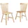 [en.casa] Esszimmerstuhl Karmoy Holz Natur 2er Set