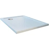 Idralite DUSCHWANNE WEISS STEIN-EFFEKT SLIM H4 DUSCHTASSE 90x75 CM