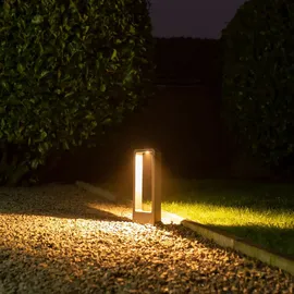 Paco Home Outdoor Außenlampe Deko Garten Wegeleuchte Pollerleuchte Gartenhaus IP54 - Grau