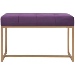vidaXL Bank 80 cm Lila Samt