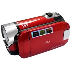 Digitalkamera-Videorecorder, 16-facher Fokus-Zoom-Design, 2,7-Zoll-TFT-Bildschirmanzeige, unterstützt SD EU Plug rot