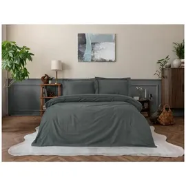 l'essentiel linge de maison Bettbezug Anthrazit 240 x 220 cm + 2 x 60 x 60 cm