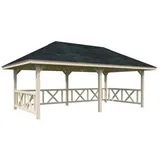 Palmako Pavillon Bianca 16,6 m2 Set 107 naturbelassen