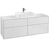 Villeroy & Boch Finion Waschtischunterschrank F44100MT 160x60,3cm, Abdeckplatte white matt, White matt lacquer