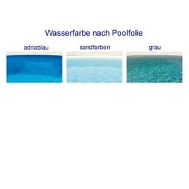 Evolution Poolfolie Rund Sand 420x120cm 0,8mm Keilbiese Austauschfolie Innenhülle