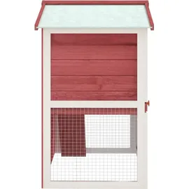 vidaXL Kleintierkäfig Kaninchenstall 94 x 35 x 35 cm rot