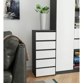 akord furniture factory Kommode AKORD CL5 40 x 92 x 35 cm Graphitgrau / Weiß