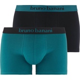 bruno banani Boxershorts »FLOWING«, (2er-Pack), mit kontrastfarbenem Bündchen, grün