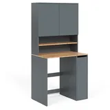 Vicco Waschmaschinenschrank Viktor 93,6 x 88,2 cm Anthrazit/Goldkraft Eiche