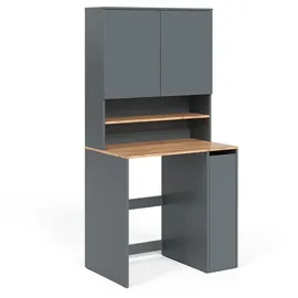 Vicco Waschmaschinenschrank Viktor 93,6 x 88,2 cm Anthrazit/Goldkraft Eiche