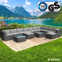 Gartenmöbel Poly Rattan Lounge Möbel ALU Garten Garnitur Sitzgruppe Sofa