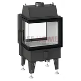 Warmluft Kamineinsatz BEF TWIN 7 | Eckscheibe | 7 kW