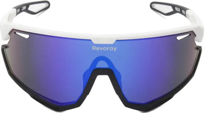 Revoray Fahrradbrille — Hochauflösende Stoßfeste PC-Monoglaslinse, Ultraleichter TR90-Rahmen, UV400-Schutz, Aerodynamisches Design, Professionelle Sport-Sonnenbrille fürs Radfahren, X3-blue