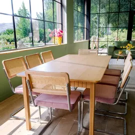 Oviala - Rechteckiger Esstisch aus MDF mit Eichenfurnier, 200 cm