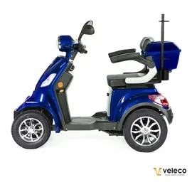 VELECO Faster Elektromobil 4-Rad Seniorenmobil 1000 W blau
