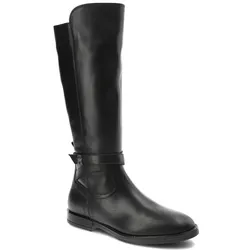 Schwarze Stiefel Tommy Hilfiger Elegante Damen Lederschuhe, 38