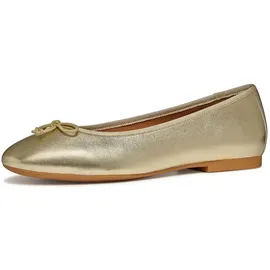 GEOX Damen D New Palmaria F Ballet Flat, LT Gold/Cream, 39 EU