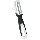 Metaltex Sparschäler, 16 cm schwarz/weiß - mit beweglicher Inox-Klinge, - rostfrei