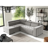Fun Möbel Ecksofa Schlafsofa Sofa CESENA Stoff Salvador Silbergrau
