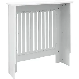 ECD Germany Heizkörperverkleidung Landhausstil 78x19x82 cm Weiß MDF lackiert